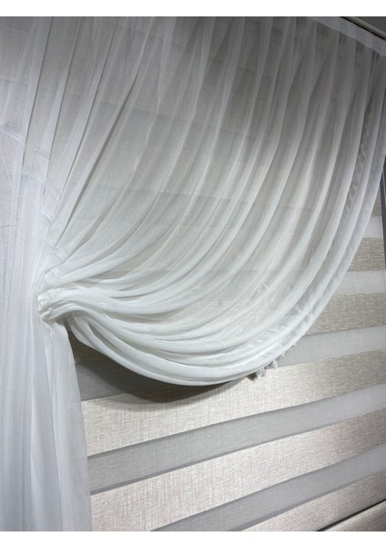 Moda Inci Perde Tek Toplama Kazayağı Model Püsküllü Kruvaze Tül Perde fiyatları