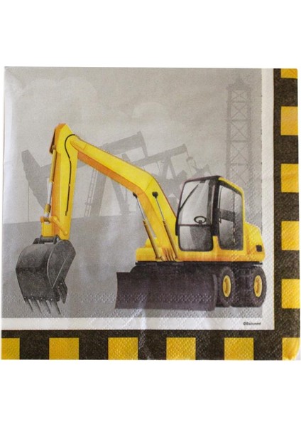 Inşaat Temalı Peçete Doğum Günü Parti Peçetesi 16'lı