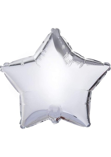 Yıldız Folyo Balon Gümüş Doğum Günü Parti Balonu 24 Inc