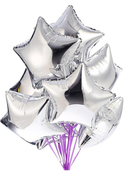 Yıldız Folyo Balon Gümüş Doğum Günü Parti Balonu 24 Inc fiyatları