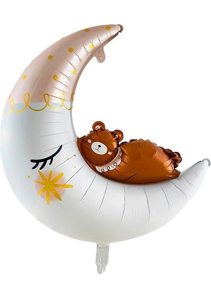 Ay ve Ayı Folyo Balon Parti Balonu 86 cm fiyatları