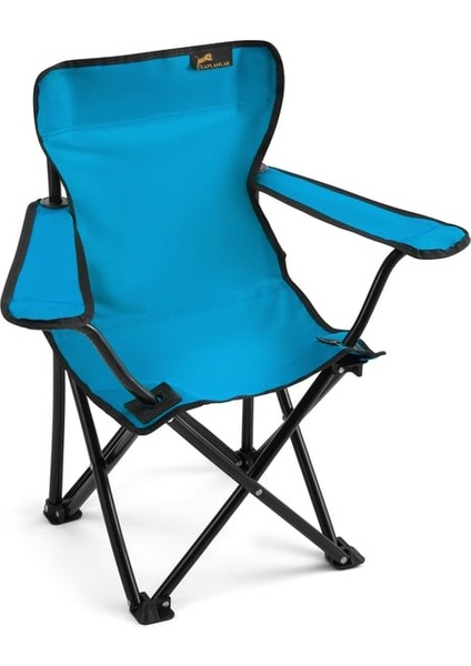 Mini Çocuk Katlanır Çantalı Kamp Sandalyesi Piknik Sandalyesi Mavi