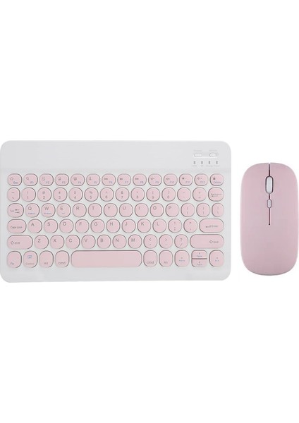 Tablet ve Telefonlar Için Yuvarlak Tuşlu Bluetooth Klavye ve Mouse Seti - FC465