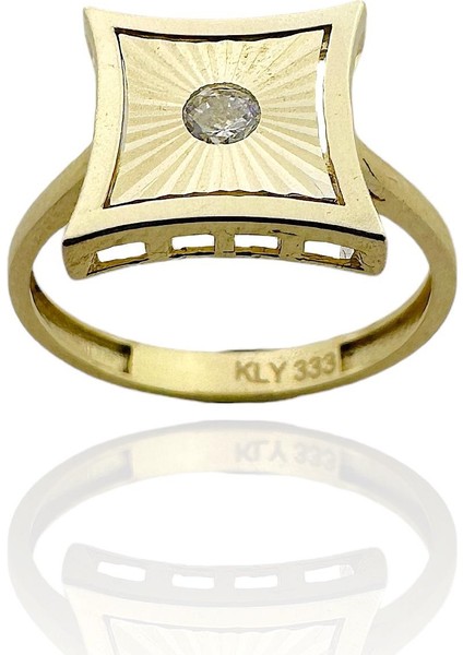 Özel Tasarım Modern Stil Prizma Kalemli 8 Ayar Altın Yüzük fiyatları