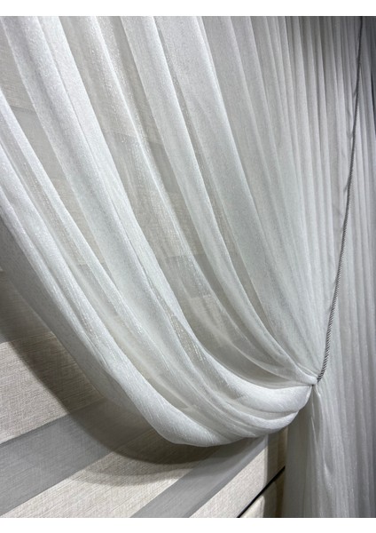 Moda Inci Perde Şantuk Keten Tek Toplama Halatlı Kruvaze Tül Perde fiyatları