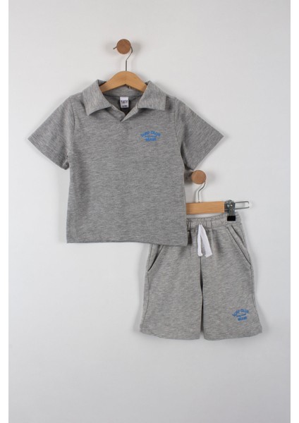 Erkek Çocuk Surf Club Yazı Şortlu Takım