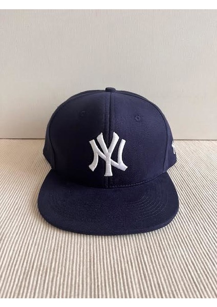Ny Nakışlı Arkasından Ayarlanabilir Unisex Lacivert Renk Hip Hop Şapka