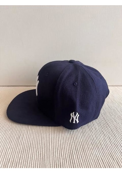 Ny Nakışlı Arkasından Ayarlanabilir Unisex Lacivert Renk Hip Hop Şapka