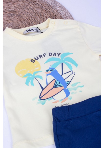 Erkek Bebek Surf Day Yazılı Şortlu Takım fiyatları