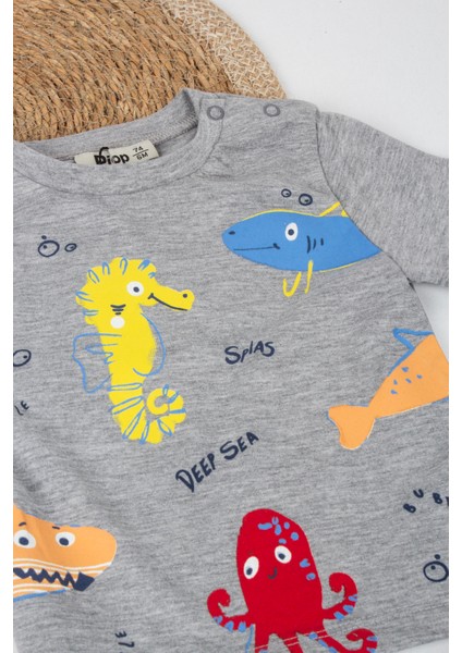 Erkek Bebek Desenli Şortlu Takım fiyatları