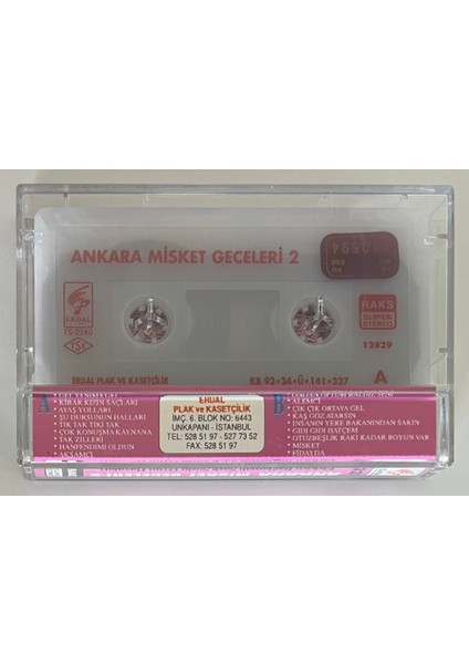 Ankara Misket Geceleri 2 Kaset (Orjnal Dönem Baskı Kaset)