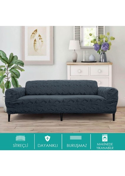 Jakarlı Sehra Desen 3 3 1 1 Lastikli Kanepe Örtüsü | Lastikli Koltuk Örtüsü | Koltuk Kılıfı Takımı modelleri