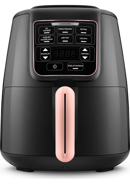 3 Ü 1 Arada, Ev Yemeği, Közleme, Fırın, Izgara Sulu Yemek Fonksiyonlu Premium Airfryer