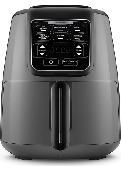 3 Ü 1 Arada, Ev Yemeği, Közleme, Fırın, Izgara Sulu Yemek Fonksiyonlu Premium Airfryer