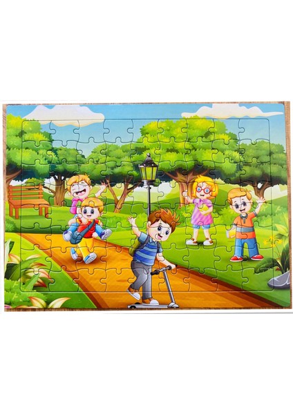 72'şer Parça 28 x 39 cm +5 Yaş Çocuk Puzzle Seti (4 Adet)