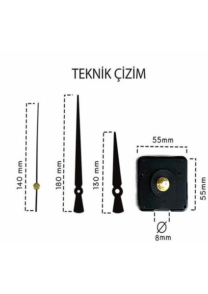 Saat Mekanizması 1. Sınıf Akar Sessiz Saat Mekanizması Askılı 3d Saatlerle Uyumlu Gold fırsatları