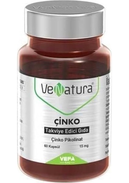 Takviye Edici Gıda Çinko Pikolinat 15 Mg 60 Kapsül