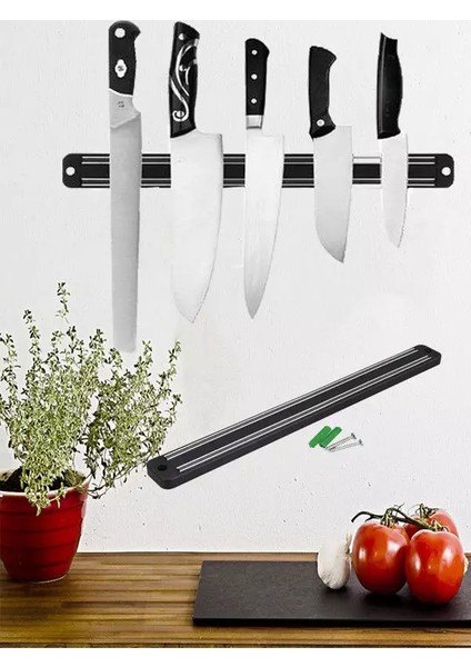 Güçlü Mıknatıslı Paslanmaz Mutfak Duvar Bıçak Askısı Standı - 33 cm indirimleri