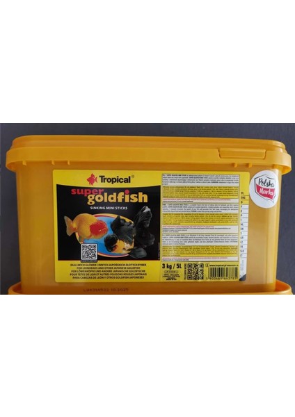 Super Goldfish Mini Sticks Akvaryum Balık Yemi 5 Litre 3 kg fiyatları