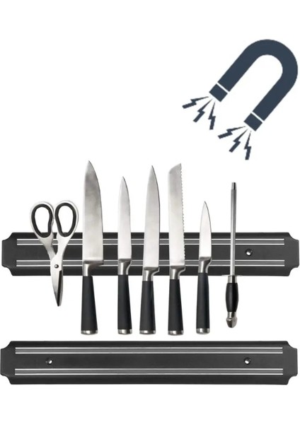 Güçlü Mıknatıslı Paslanmaz Mutfak Duvar Bıçak Askısı Standı - 55 cm indirimleri
