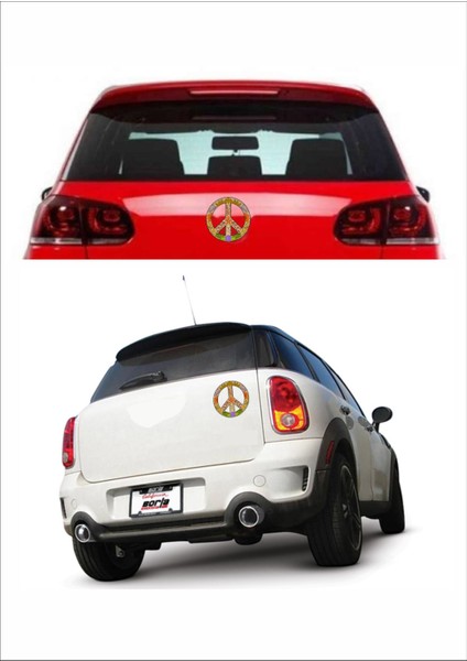 Peace Barış Işareti Araba Oto Motosiklet Sticker 00037