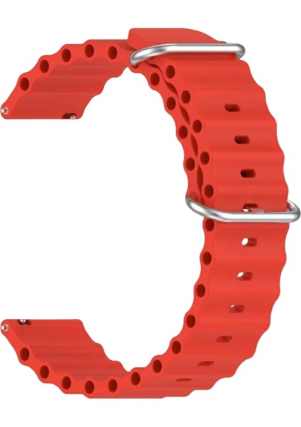 Huawei Watch Fit 2 Uyumlu Ocean Silikon Kordon Pim Çevirici Aparatı ile Birlikte Kırmızı fiyatları