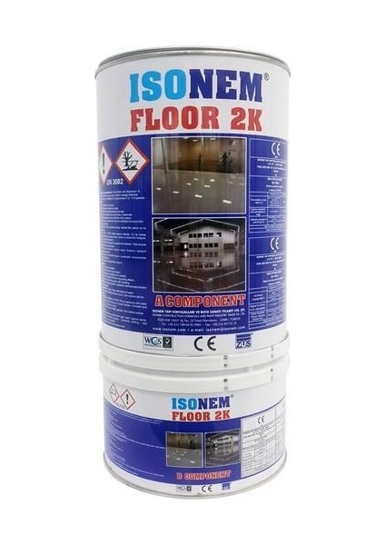 Isonem Floor 2k Solventsiz Epoksi Zemin Boyası 2.5 kg Beyaz