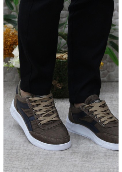 Dks 2004 Vizon Hafif Rahat Keten Sneaker Erkek Ayakkabı