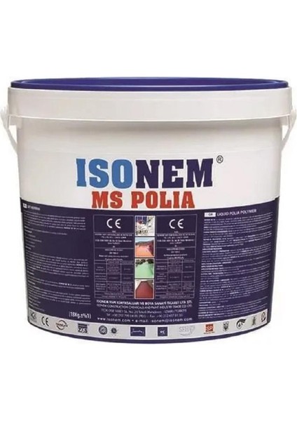 Isonem Ms Polia Likid Polymer Su Yalıtım Boyası 18 kg Kırmızı