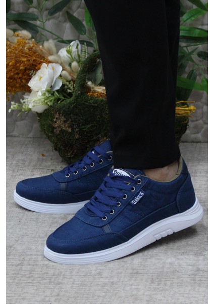 Dks 2038 Mavi Hafif Rahat Keten Sneaker Erkek Ayakkabı modelleri
