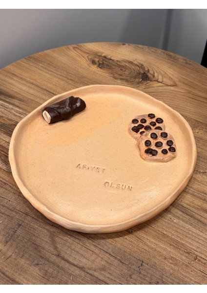 Iki Cadı Tasarım, El Yapımı Kurabiyeli Seramik Tabak