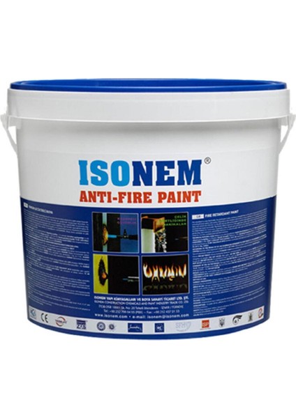 Isonem Antifire Paint Yangın Geciktiren Boya 10 kg Beyaz