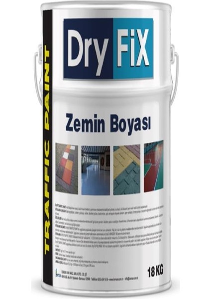 Dryfix Traffic Paint Zemin Boyası 18 kg Ral 7047 Açık Gri