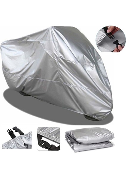 Zorro Zr 125-48 Yebere Gri Su Geçirmez Miflonlu Motosiklet Brandası Koruyucu
