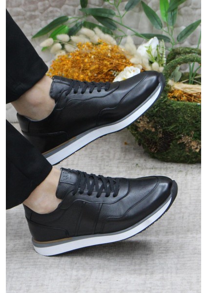 1216 Siyah Casual Rahat Deri Erkek Ayakkabı indirimleri