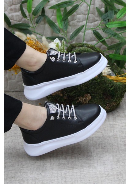 Gnd 32604 Siyah Beyaz Comfort Hafif Rahat Günlük Kadın Ayakkabı indirimleri