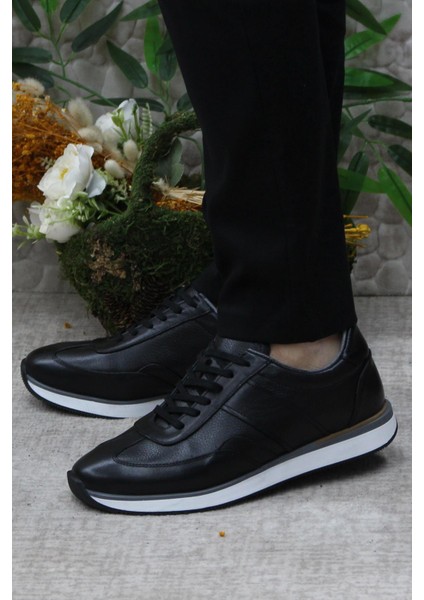 1217 Siyah Casual Rahat Deri Erkek Ayakkabı modelleri