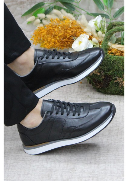 1217 Siyah Casual Rahat Deri Erkek Ayakkabı indirimleri