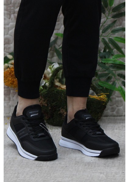 2649 Wks 2649 Siyah Beyaz Anatomik Rahat Sneaker Erkek Ayakkabı