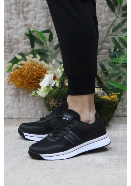 2649 Wks 2649 Siyah Beyaz Anatomik Rahat Sneaker Erkek Ayakkabı