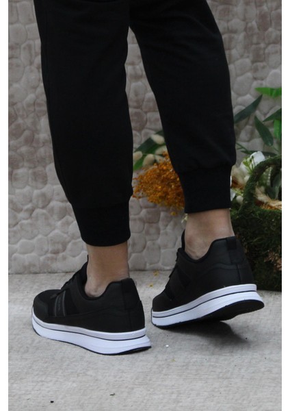 2649 Wks 2649 Siyah Beyaz Anatomik Rahat Sneaker Erkek Ayakkabı