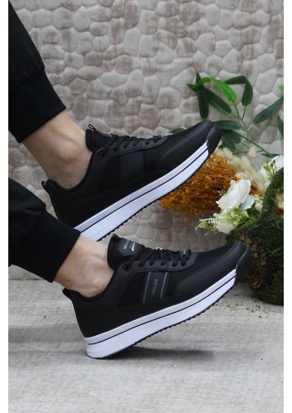 2649 Wks 2649 Siyah Beyaz Anatomik Rahat Sneaker Erkek Ayakkabı