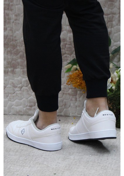 0512 Beyaz Rahat Esnek Sneaker Erkek Spor Ayakkabı fırsatları