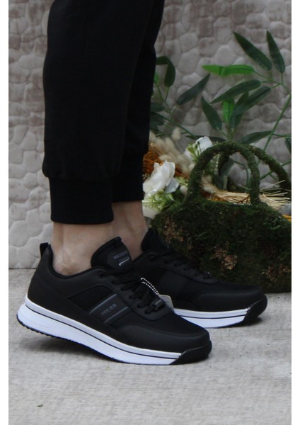 2649 Wks 2649 Siyah Beyaz Anatomik Rahat Sneaker Erkek Ayakkabı