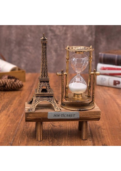 Kişiye Özel Eyfel Kulesi Paris Ahşap Kum Saati modelleri