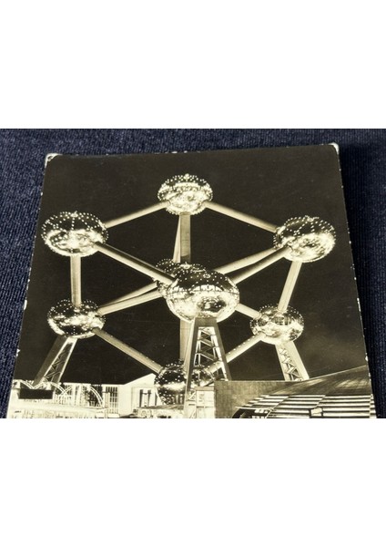 17B539 Pohled Atomıum Brusel, Belgie - Sobotka Kartpostal 1958 Yılında Belçika'dan Türkiye'ye Postalanmış