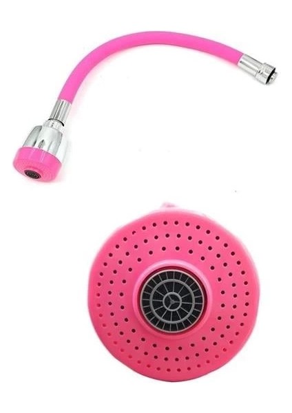 Oynar Başlıklı Tasarruflu Kubar Musluk Borusu ve Başlığı Pembe