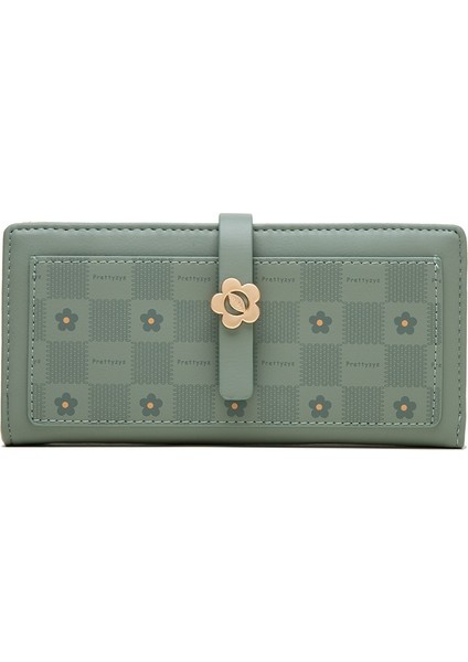 Donanım Çiçek Tokalı Kadın Uzun Cüzdan (Yurt Dışından)