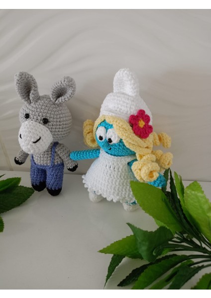 Design By Oykum Amigurumi Şirine Oyuncak ve Eşek (2'li) Uyku Arkadaşı