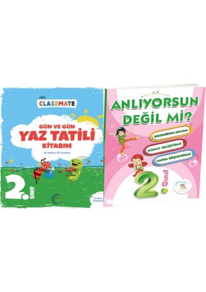 2. Sınıf Gün ve Gün Yaz Tatili Kitabım ve 2. Sınıf Anlıyorsun Değil Mi?